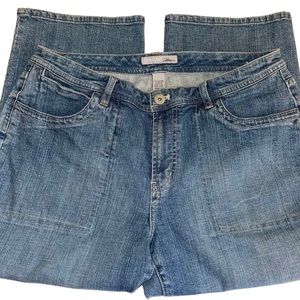 Chico’s Platinum Y2K 00’s Vtg Plus Sized 2.5 (16W) Cropped Porkchop Pocket Jeans